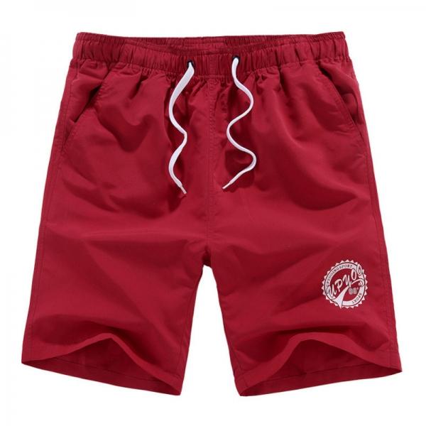 Men's Quick Dry Casual Clothing Beach Shorts  - Purplish Red & XXL