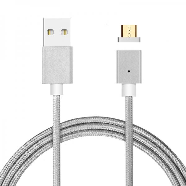 Mobile Phone Charging Cable Magnetic Data Line Two-way Magnetic M3 Android Android Micro Magnetic Data Cable - Silver