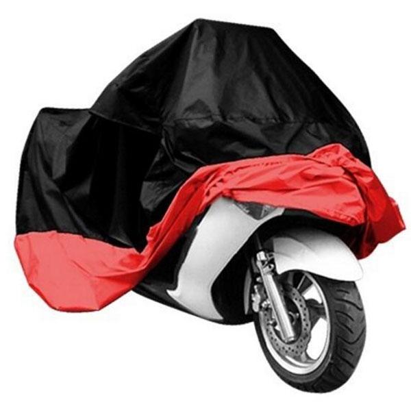 Motorcycle Bike Electric Vehicle Waterproof Cover Rain UV Dust Prevention Cover Black & Red M