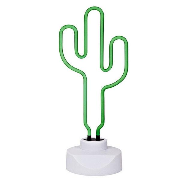 Neon Sculpture Night Light Small Anchor White & Green