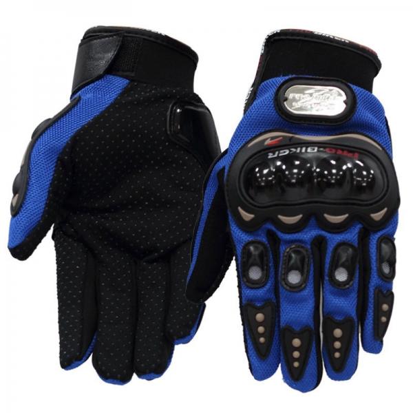 Full Finger Motorcycle Cycling Safety Protection Gloves Blue XL