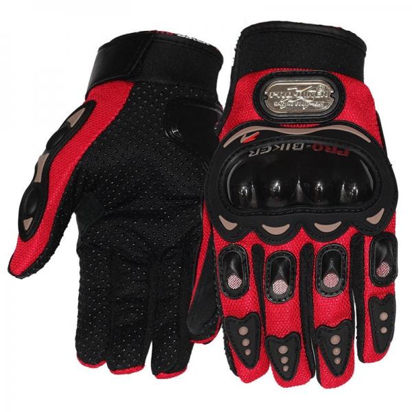 Full Finger Motorcycle Cycling Safety Protection Gloves Red L