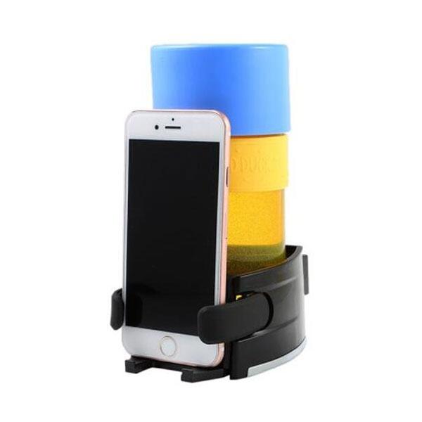 Plastic Car Beverage Holder Phone Bracket Black