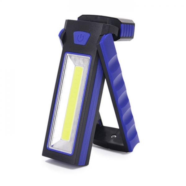 Powerful Dual Magnet Battery Operated LED COB Work Light Tent Camping Lamp Blue