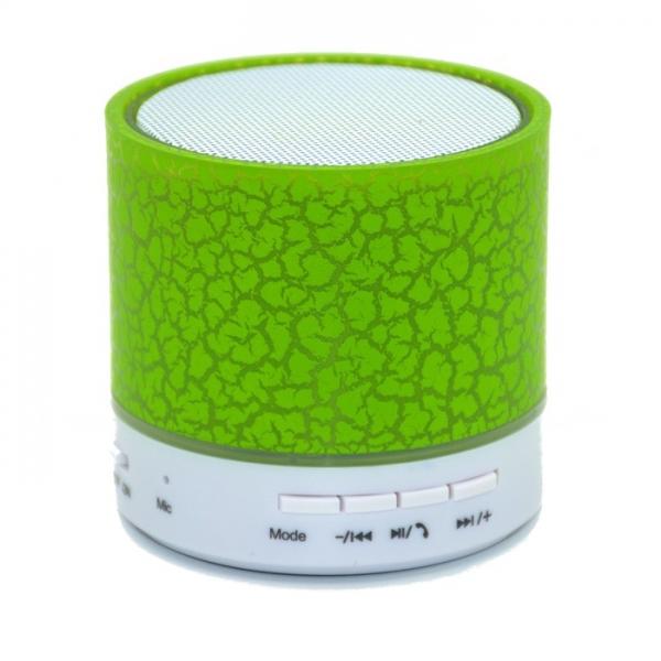 LED Light Subwoofer TF Card Microphone Bluetooth Speaker Green