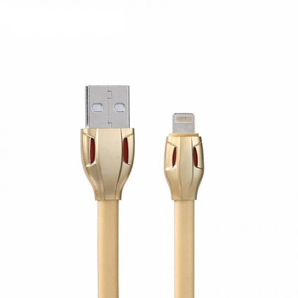 REMAX Snake Design 2.1A Fast 8-Pin Charge Data Sync Cable for iPhone/iPad/iPod Golden - stringsmall