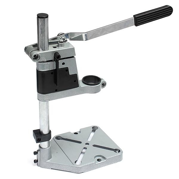 Single-Holder Bench Drill Stand/Press for Electric Drill with 35-43mm Collet Silver