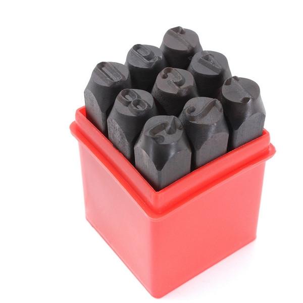 9pcs 5mm Stamps Numbers (0-8) Steel Punch Metal Die Tool Set