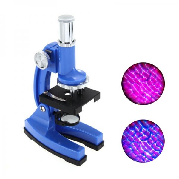 TF-S450 100X 200X 450X Zoom Trinocular Biological Microscope Blue