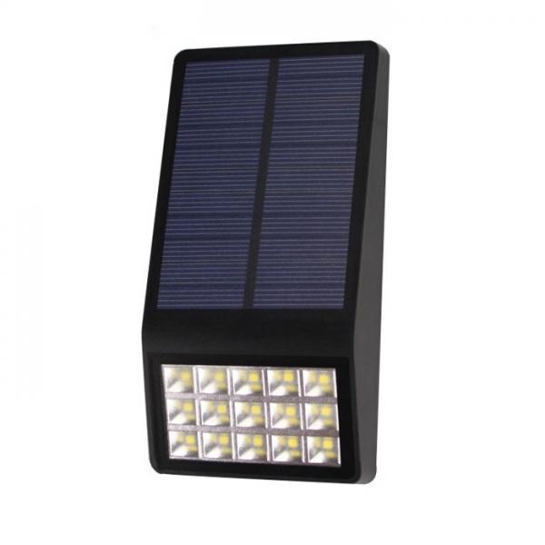 Ultra Thin Solar 16-LED Waterproof Lamp Radar Microwave Light Sensor Black