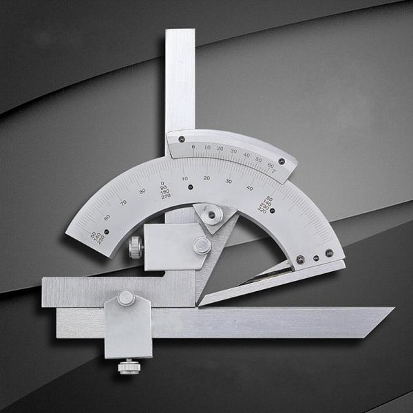 0-320 Degree Precision Angle Measuring Finder Universal Bevel Protractor Silver