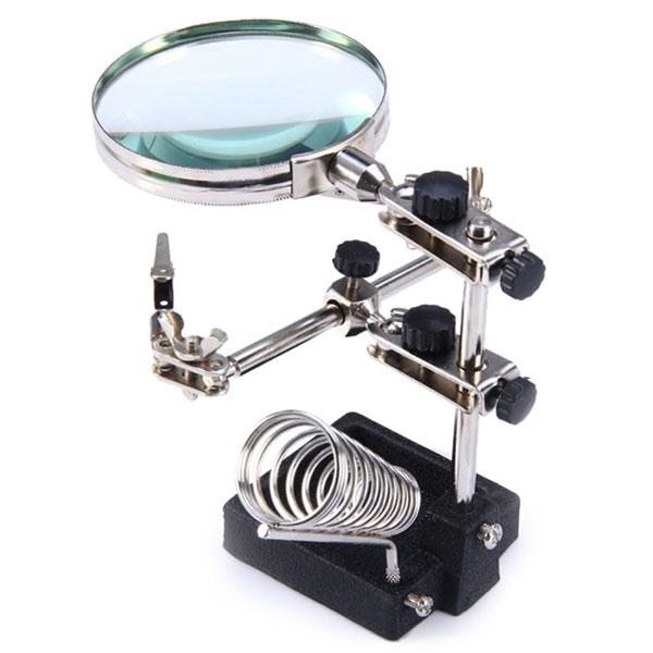 WLXY JM-508 Multifunctional Welding Magnifying Glass Soldering Iron Stand Holder Table Magnifier