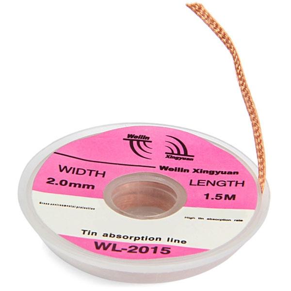 1.5m Width 2.0mm WLXY WL-2015 Desoldering Braid Solder Wick