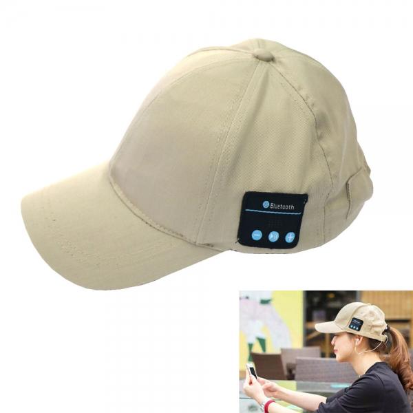 Bluetooth Hat Headset Music Player Baseball Cap Hands-free Beige