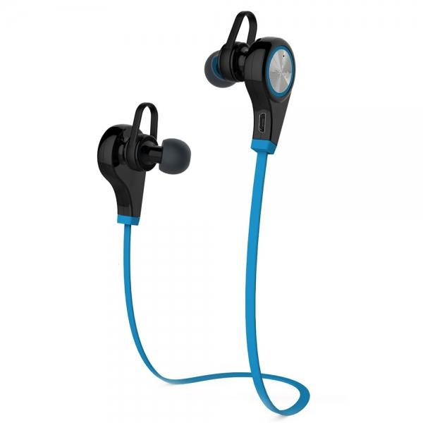 Wireless Sport Bluetooth Music Headphone Stereo Headset In-ear w/ Mic Black & Blue