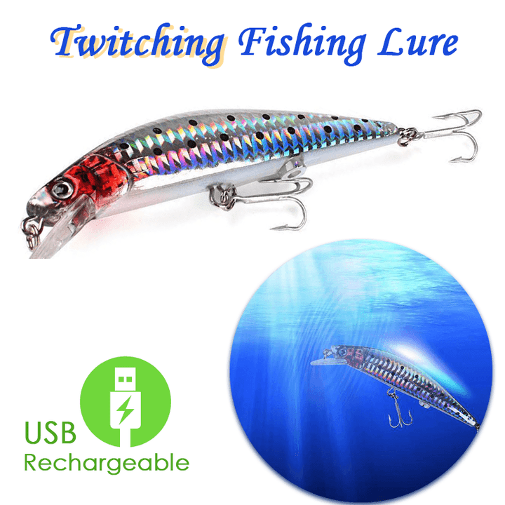 Rechargeable Twitching Fish Lure